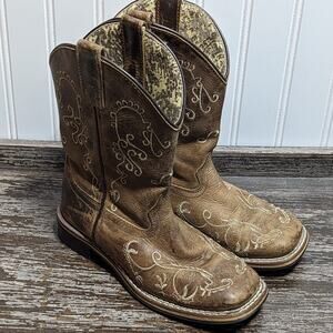 Smokey Mountain Girl's Brown Marilyn Western Square Toe 3845C Youth Size 1R